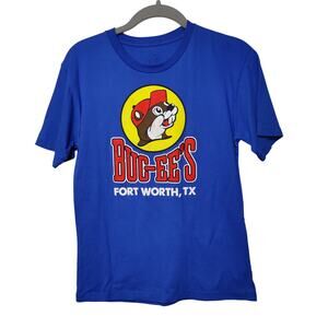 Buc-ee's Youth XL Royal Blue Short Sleeve T Shirt Fort Worth TX
